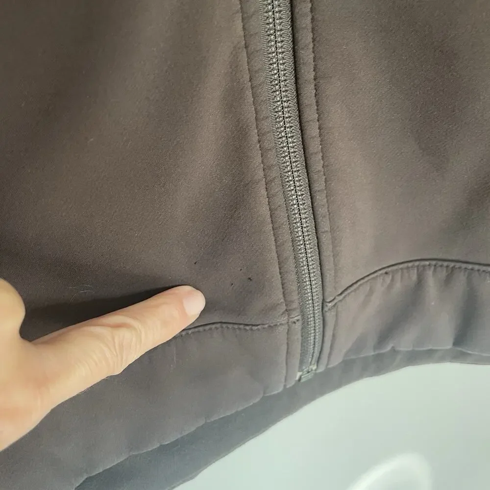 The North Face TNF Apex Jacket Mens Medium Brown Softshell Full Zip Fleece Lined